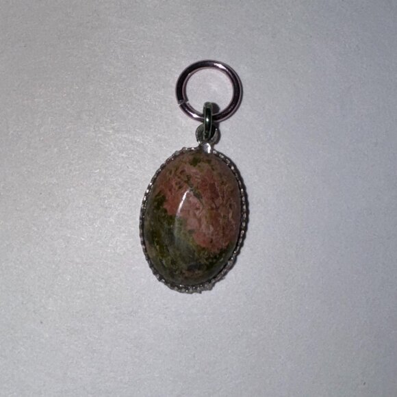 Unakite Oval Pendant - Picture 1 of 5